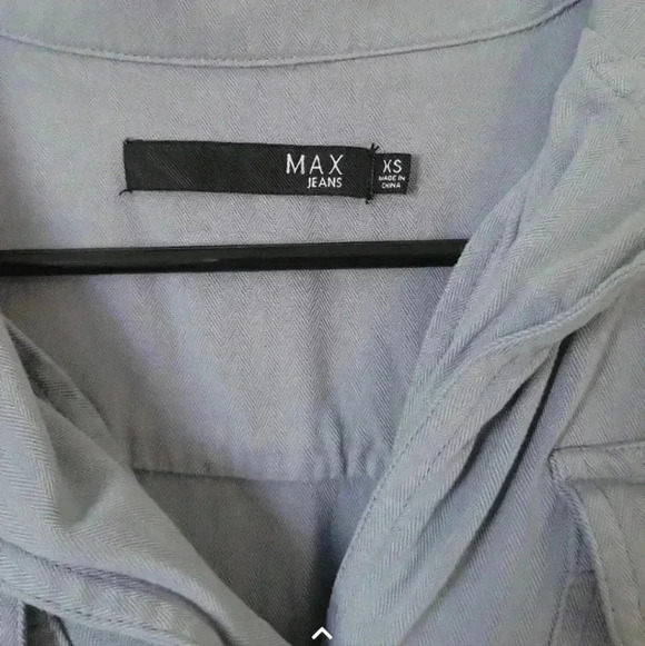 MAX JEANS button down blue xs shirt cowgirl vibes - Picture 2 of 5